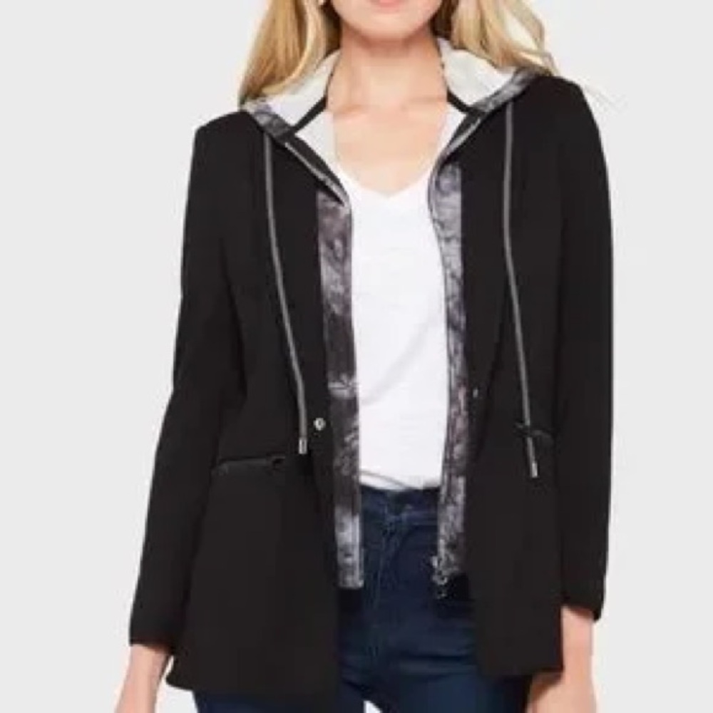 Jamison camo lined Hooded blazer
